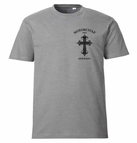 T-Shirt Kreuz grau