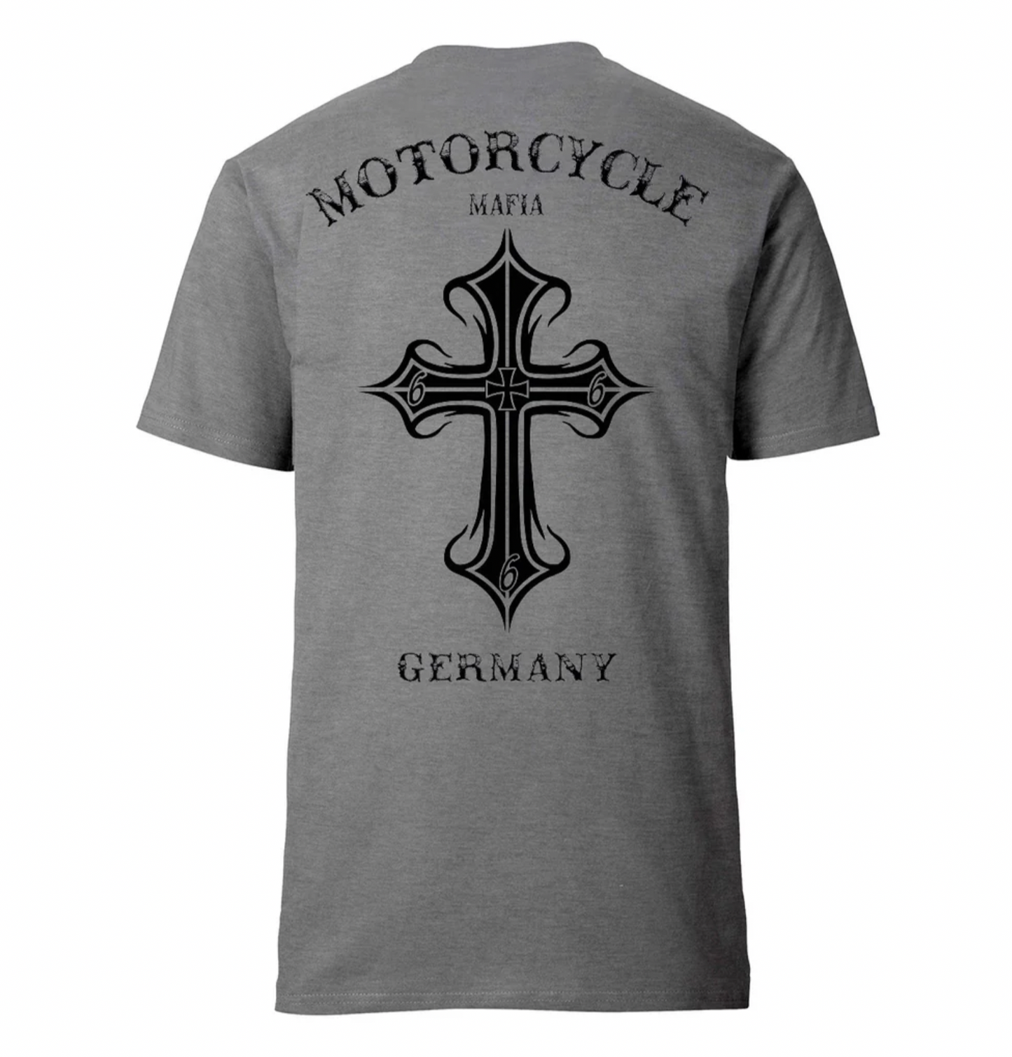 T-Shirt Kreuz grau